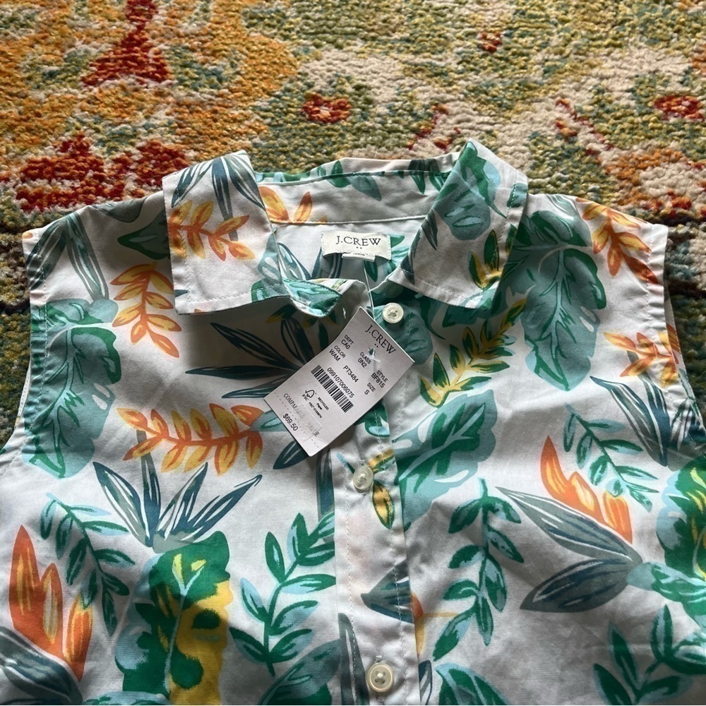 New J. Crew tropical button down shirt - Picture 3 of 7